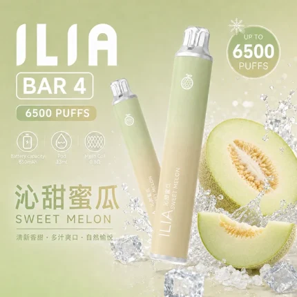 一次性電子煙 哩亞ILIA BAR 4 6500口 24種口味 沁甜蜜瓜